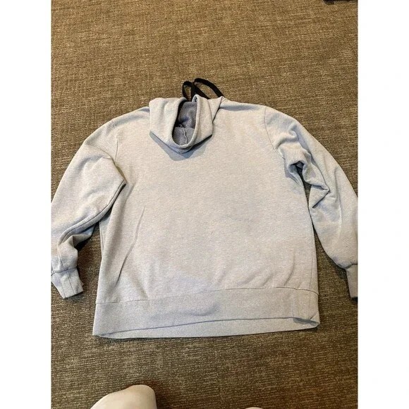 Disney Neff Mickey Mouse hoodie Sweatshirt Womens L  Gray Pockets Stars stripes - Picture 7 of 10